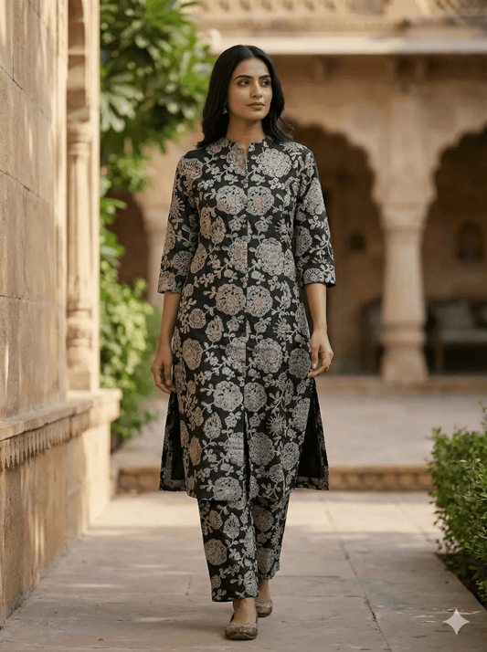 SOL BY SMITHA cotton coord set featuring a stylish, comfortable matching top and bottom in soft cotton fabric.