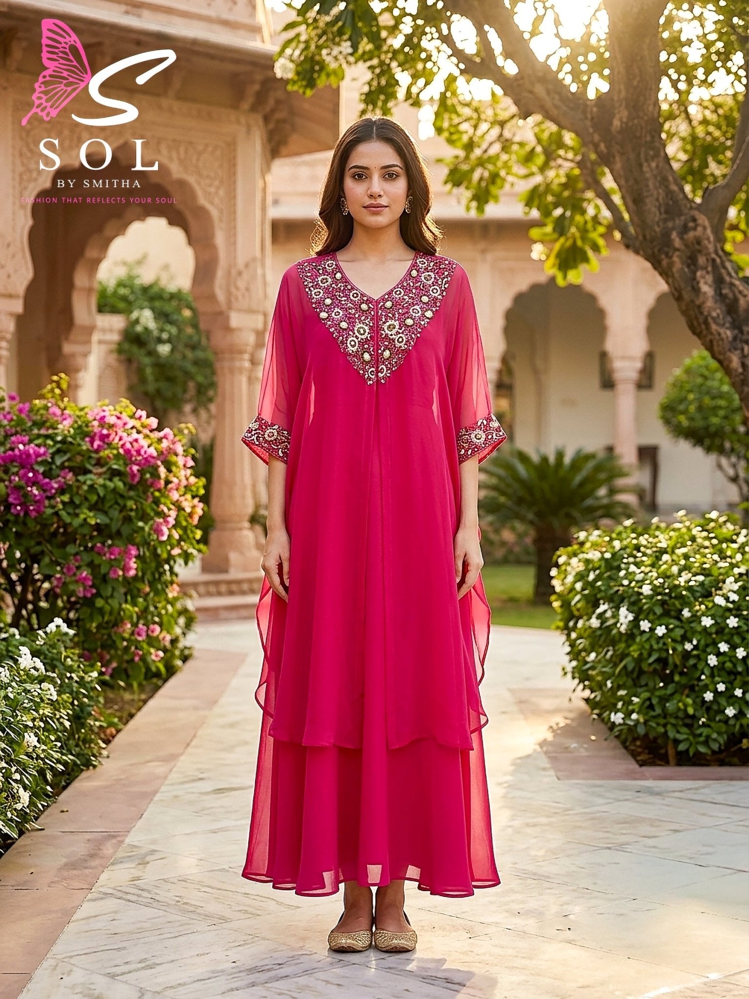 organza 3 piece dress Organza 3 piece Suit - Embroidered Organza Dress
