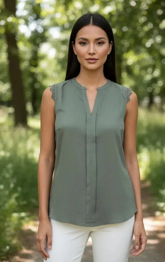 Ladies Sleeveless Shirt - SOL BY SMITHA