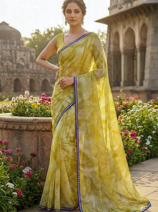 Elegant ready-to-wear saree by SOL BY SMITHA, featuring intricate patterns and vibrant colors for stylish traditional wear.