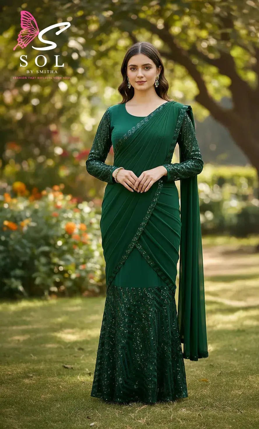 How to Style a Gown Saree for a Formal Event in Dubai (2026 Guide) - SOL BY SMITHA