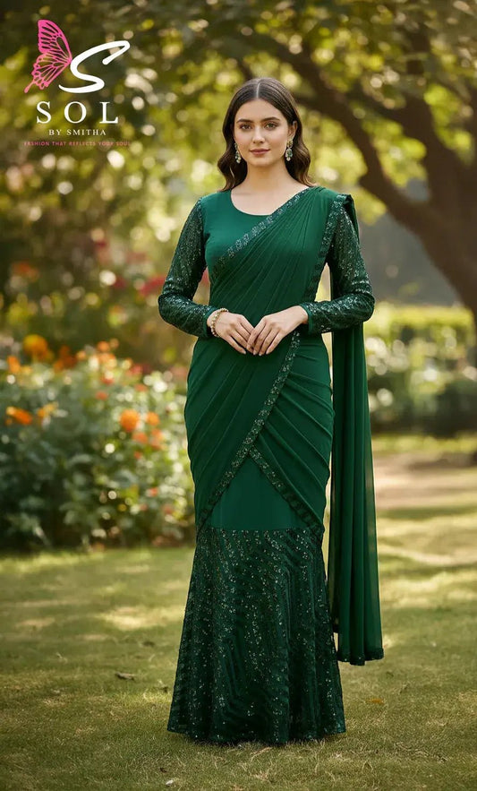 How to Style a Gown Saree for a Formal Event in Dubai (2026 Guide) - SOL BY SMITHA