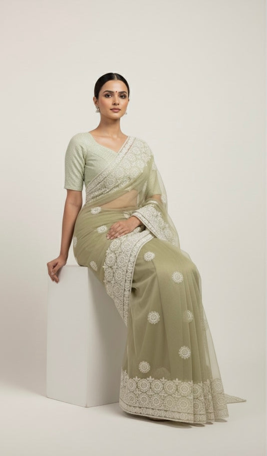 Embroidery Saree