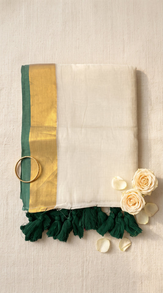 Premium 120 Count Mul Cotton Saree with Blouse Piece