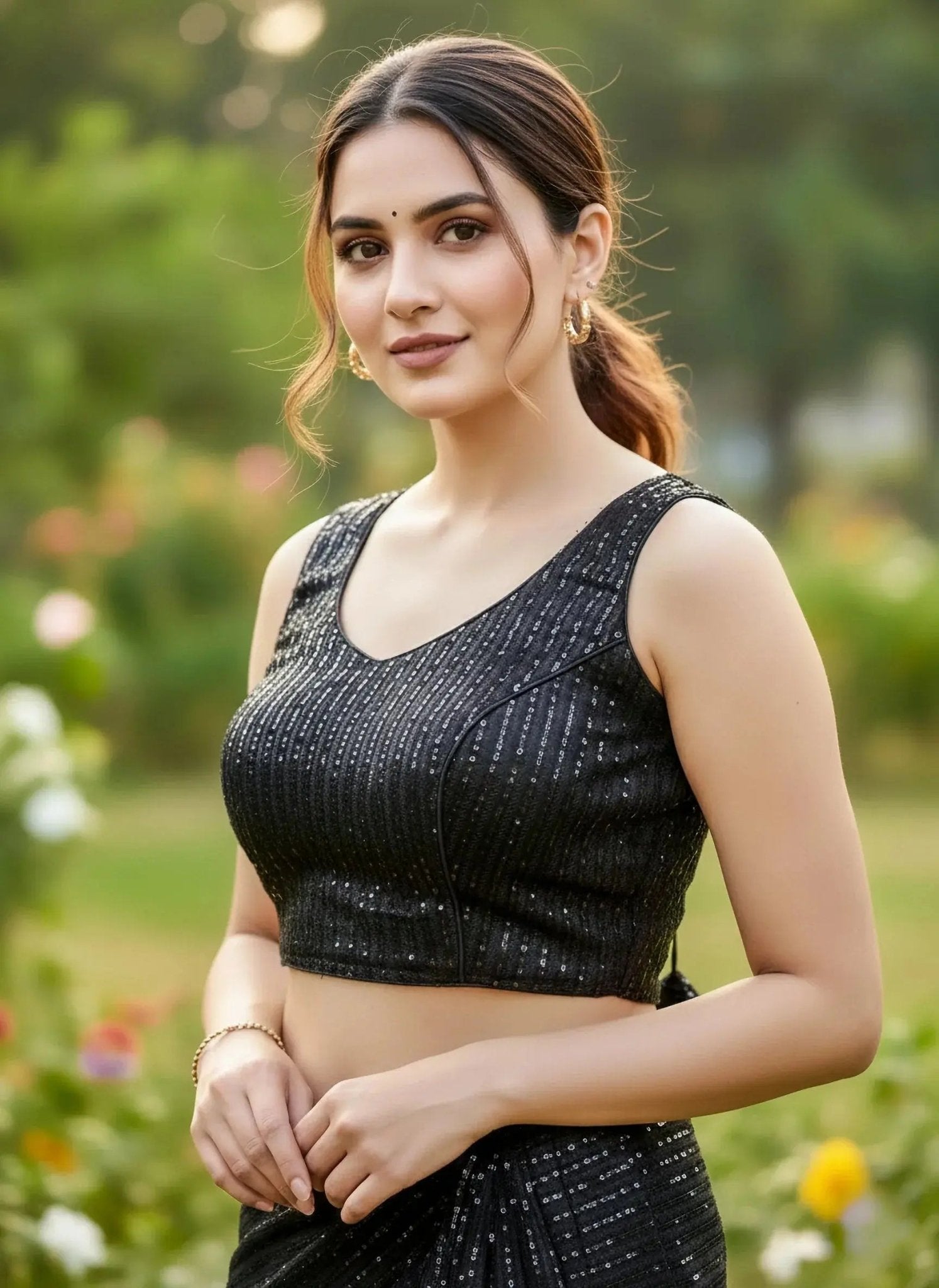 Black Blouse - SOL BY SMITHA