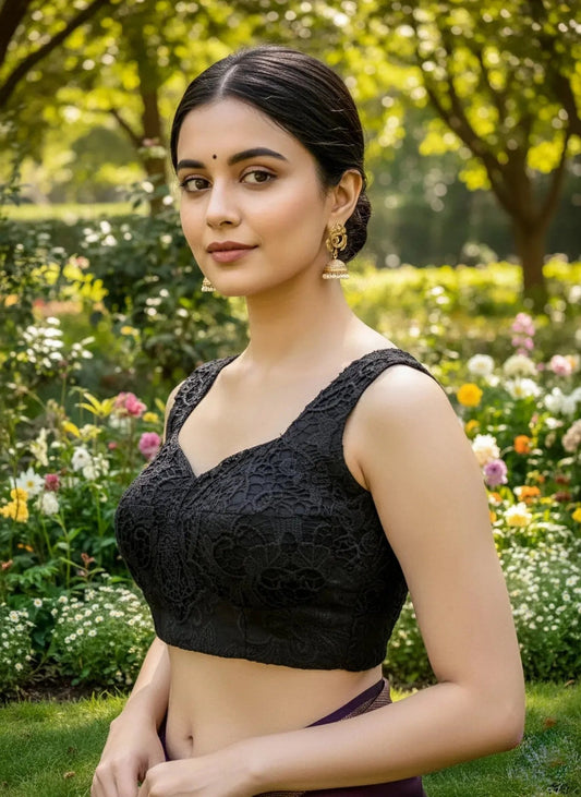 Black Lace Blouse - SOL BY SMITHA