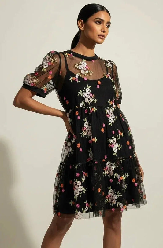 Black Net Frock - SOL BY SMITHA