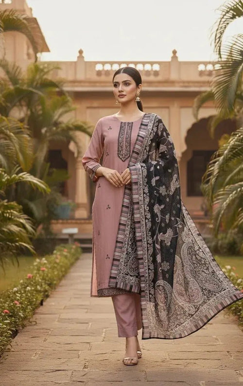 Blush Pink 3 PC Dress - SOL BY SMITHA