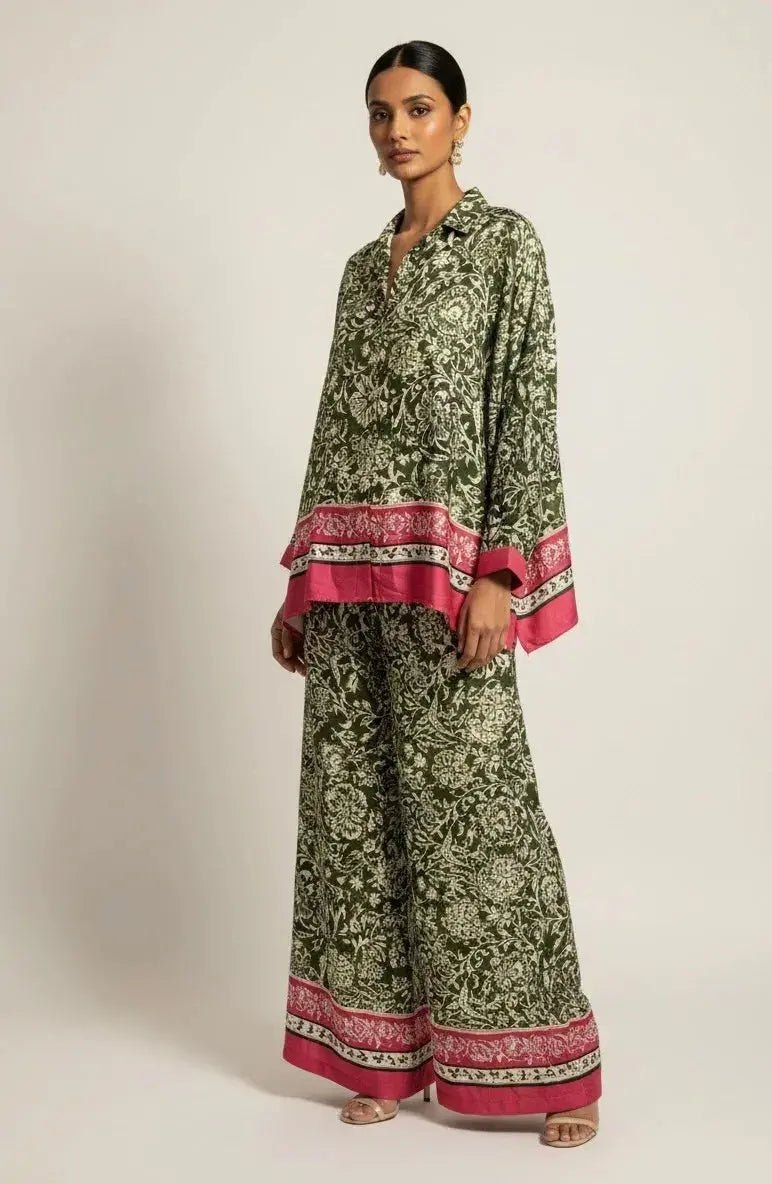 Coord Set Green - White - SOL BY SMITHA