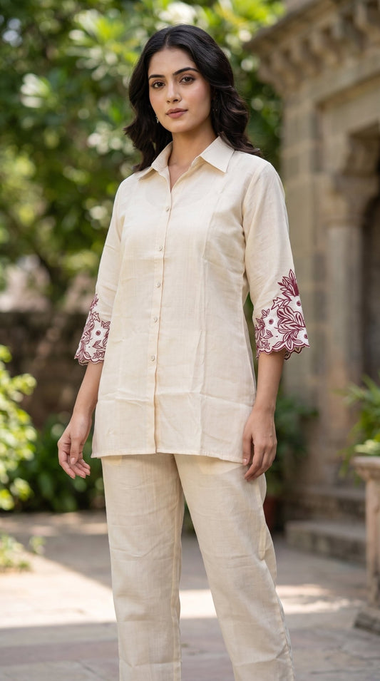 SOL BY SMITHA coord set featuring a stylish matching top and pants in a trendy fabric, perfect for casual or citywear.