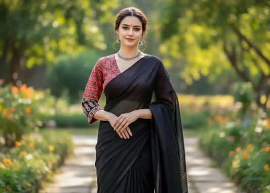 Cotton Ajrak Blouse - SOL BY SMITHA