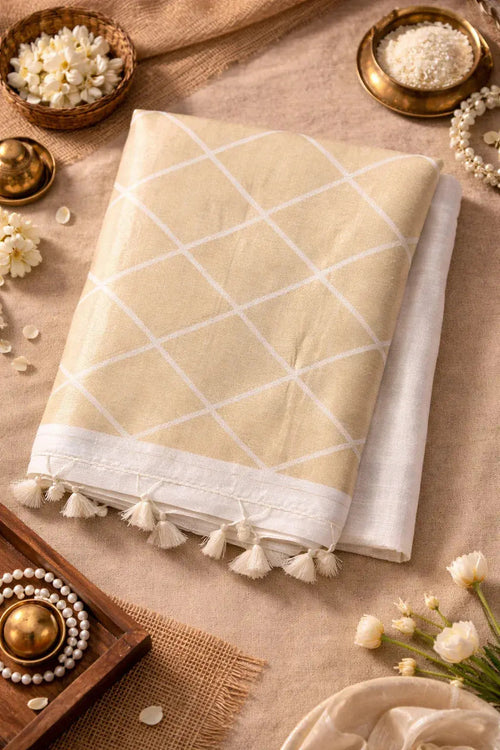 Double Side Temple Border Saree – Traditional Elegant Festive Wear - SOL BY SMITHA