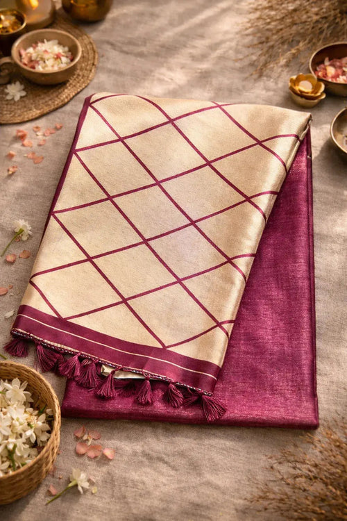 Double Side Temple Border Saree – Traditional Elegant Festive Wear - SOL BY SMITHA
