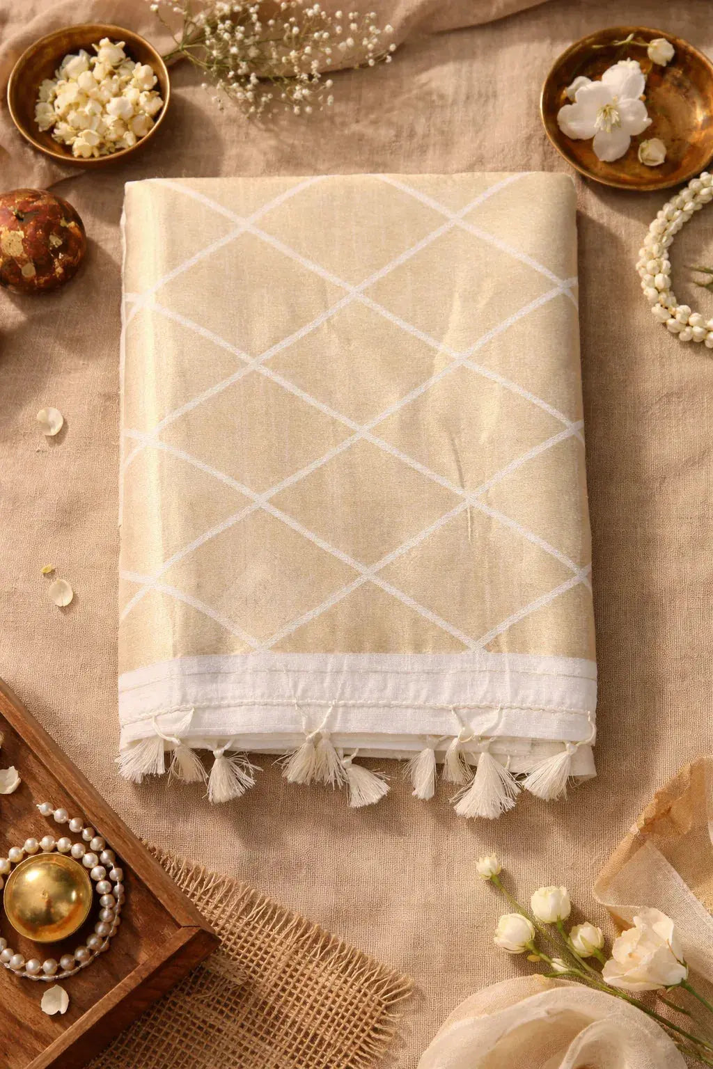 Double Side Temple Border Saree – Traditional Elegant Festive Wear - SOL BY SMITHA