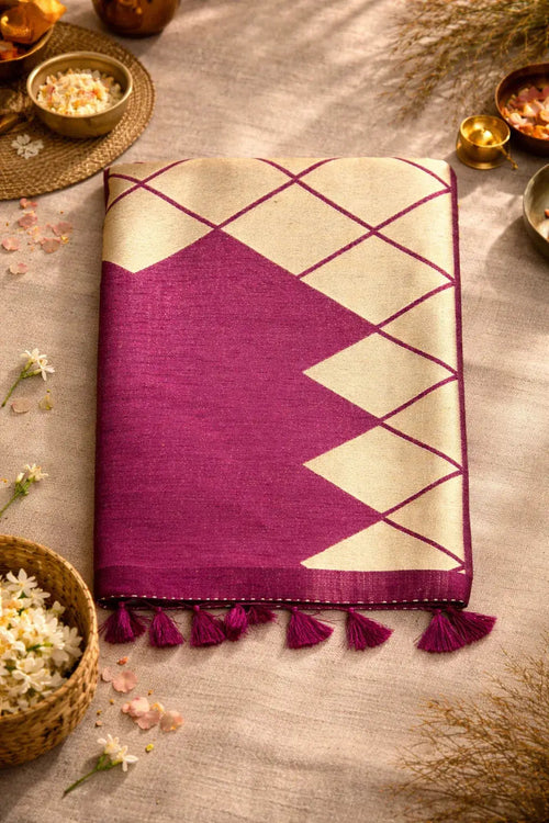 Double Side Temple Border Saree – Traditional Elegant Festive Wear - SOL BY SMITHA