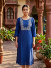 Elegant Blue Embroidered Kurti for Women | Stylish Ethnic Wear – SOL BY SMITHA - SOL BY SMITHA