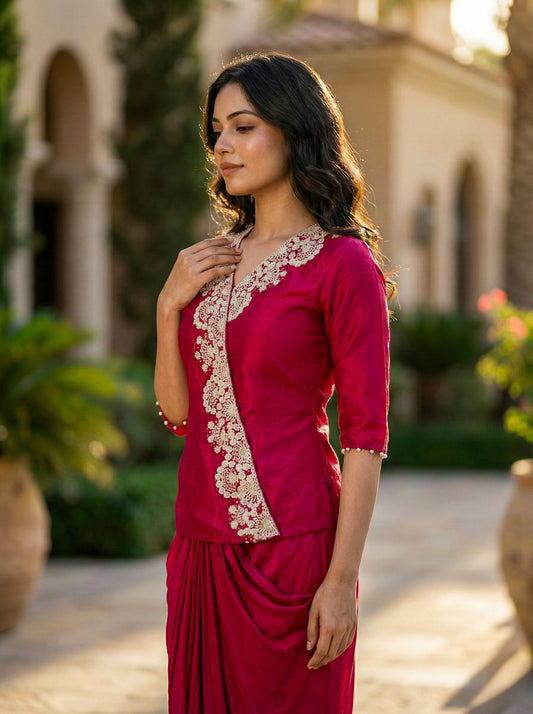 Elegant Handwork Coord Set for Women | Designer Ethnic Set - SOL BY SMITHA