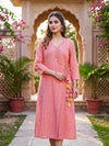 Elegant Side Tie Kurti for Women | Peach Wrap Style Kurta - SOL BY SMITHA