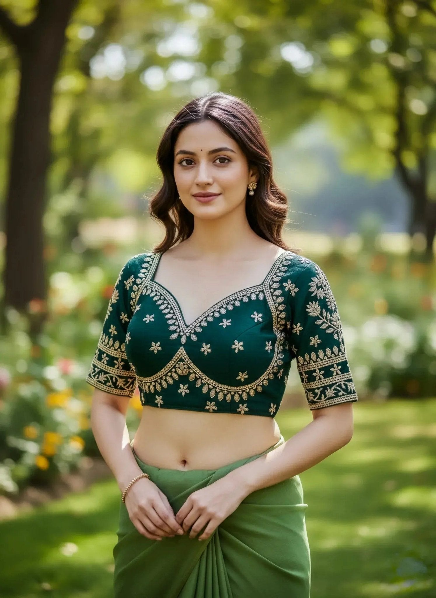 Golden work Blouse - SOL BY SMITHA