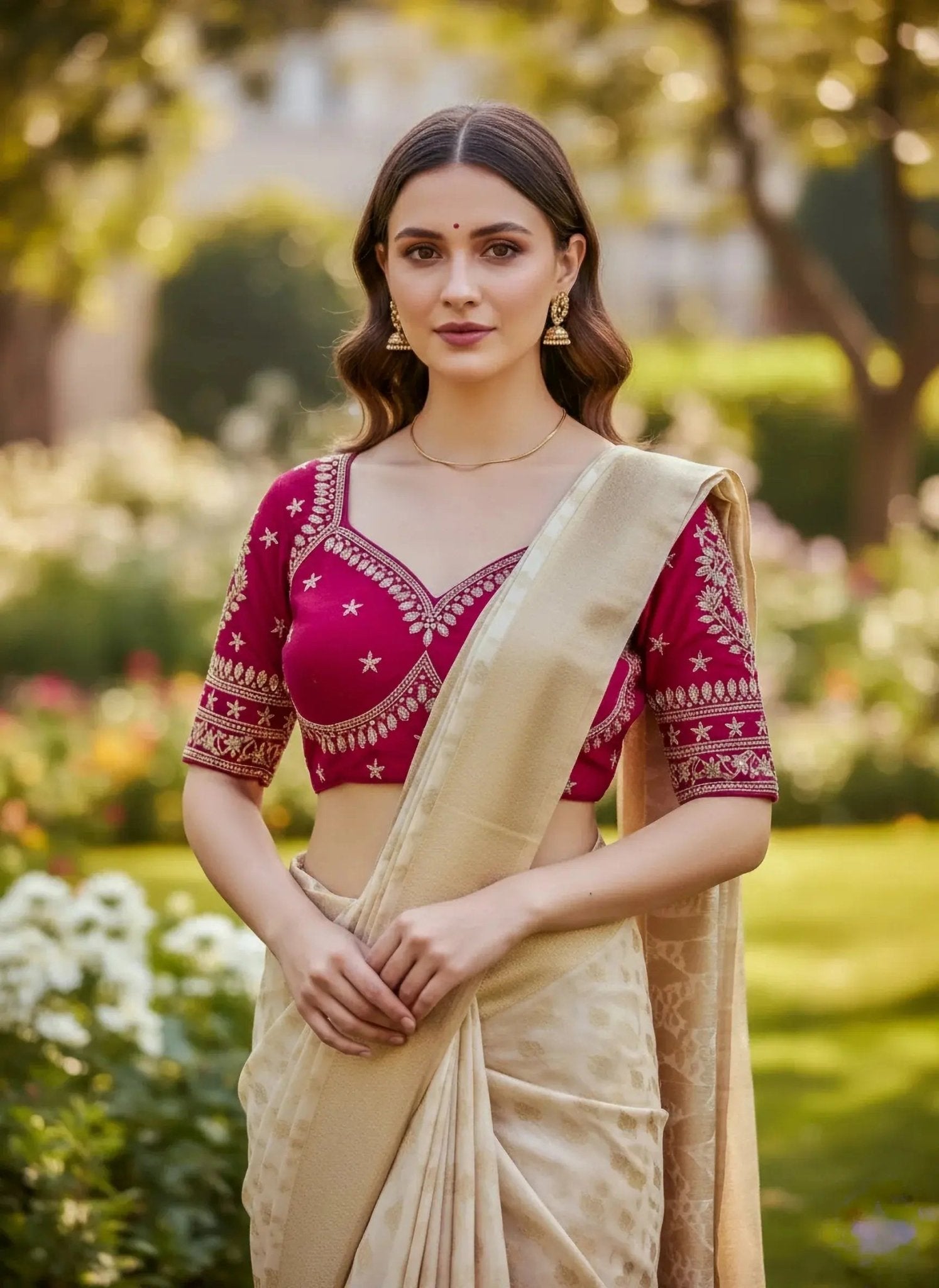 Golden work Blouse - SOL BY SMITHA