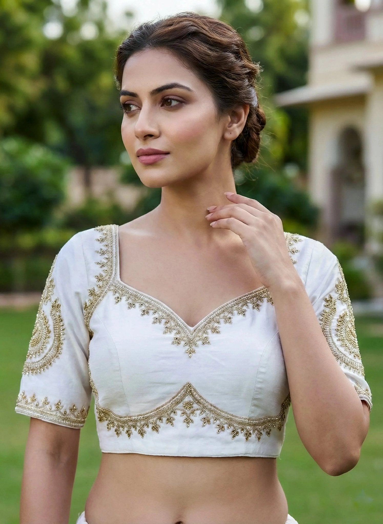 Golden work Blouse - SOL BY SMITHA