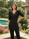 SOL BY SMITHA Hakoba top featuring intricate embroidery and lightweight fabric, perfect for casual and ethnic wear.