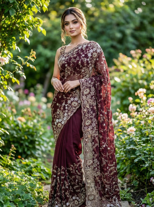Heavy Sequence Saree - SOL BY SMITHA