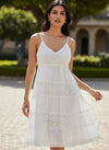 100% Cotton Crochet & Eyelet Tiered Dress - SOL BY SMITHA