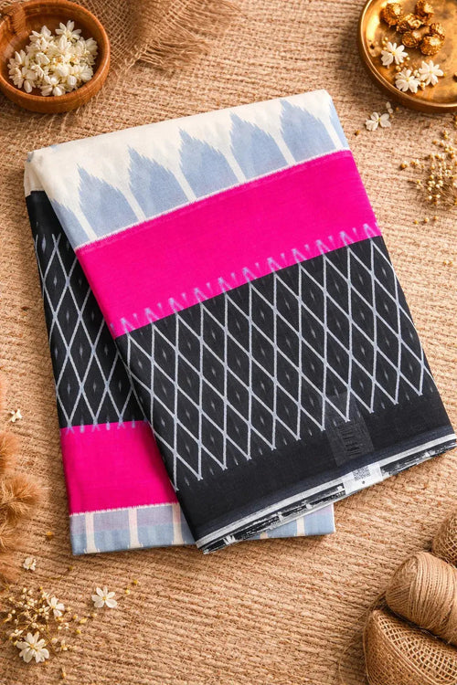 Jaipur cotton with zig zag print saree - SOL BY SMITHA