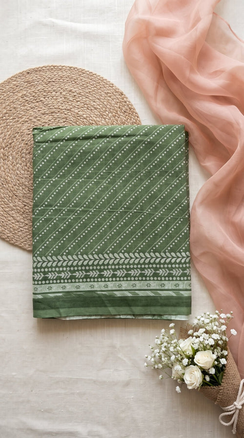Khadi cotton unstitch suit by SOL BY SMITHA, featuring traditional fabric and intricate design details.