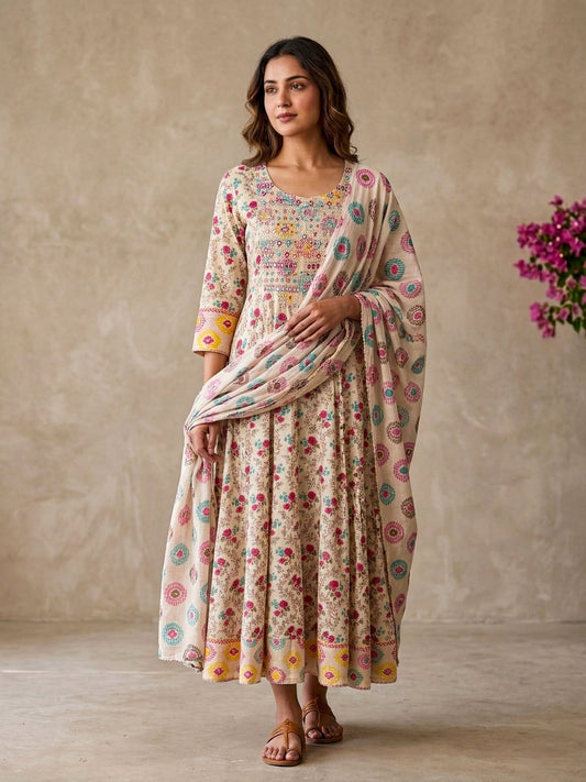 Long Kurta With Dupatta - SOL BY SMITHA