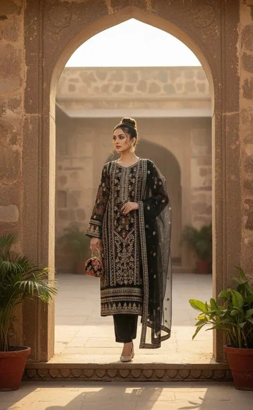 Luxury Organza Suit 3PC Ready - to - Wear - SOL BY SMITHA