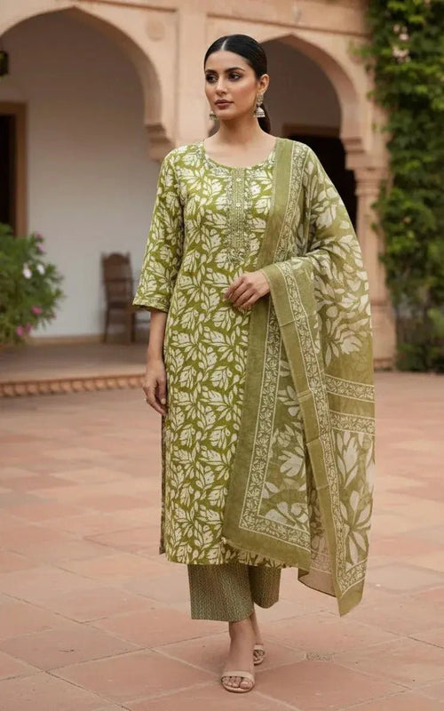 Mint Elegance Bead Work Salwar Set - SOL BY SMITHA