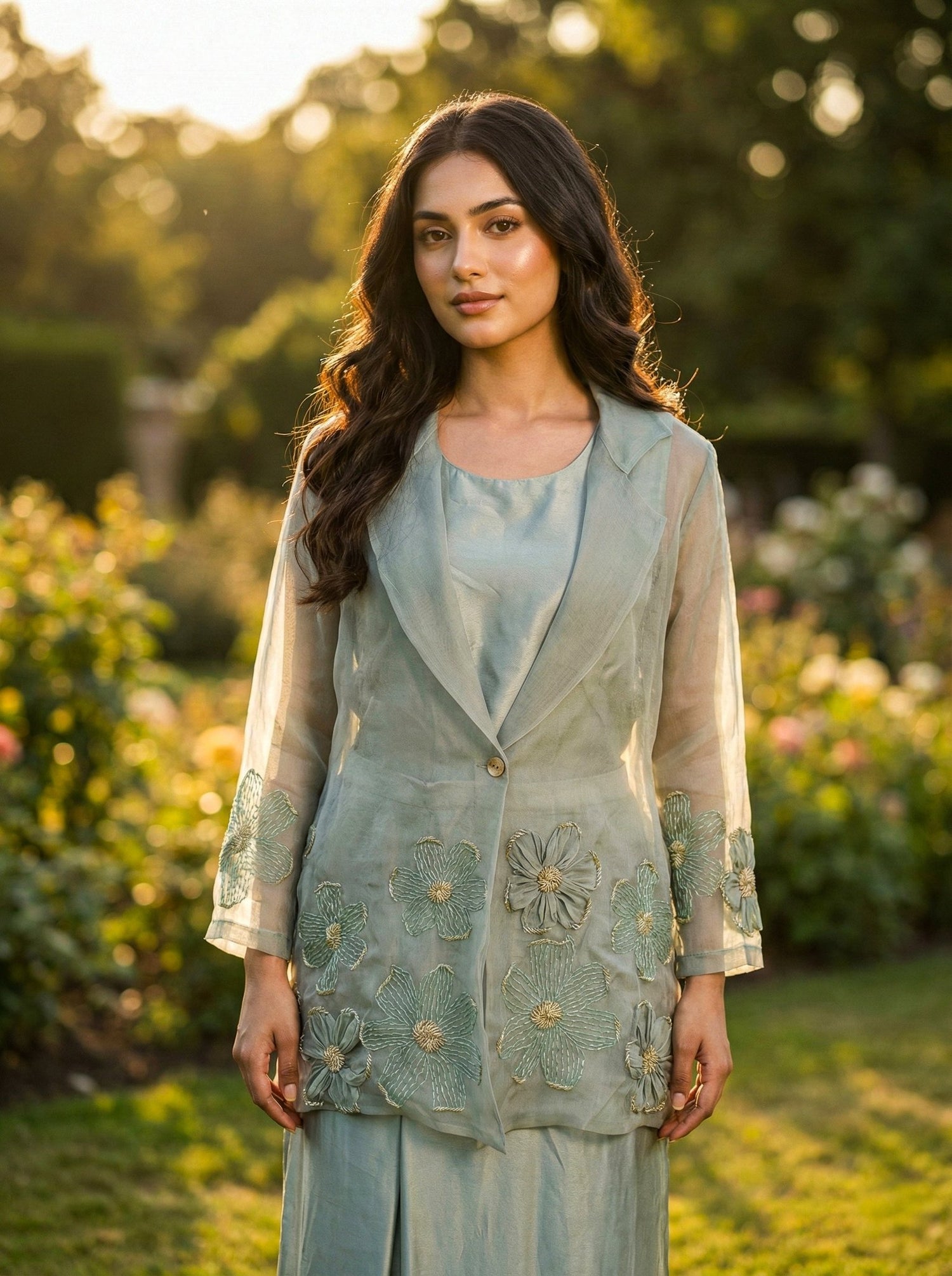 Organza 3 Piece Set for Women - SOL BY SMITHA