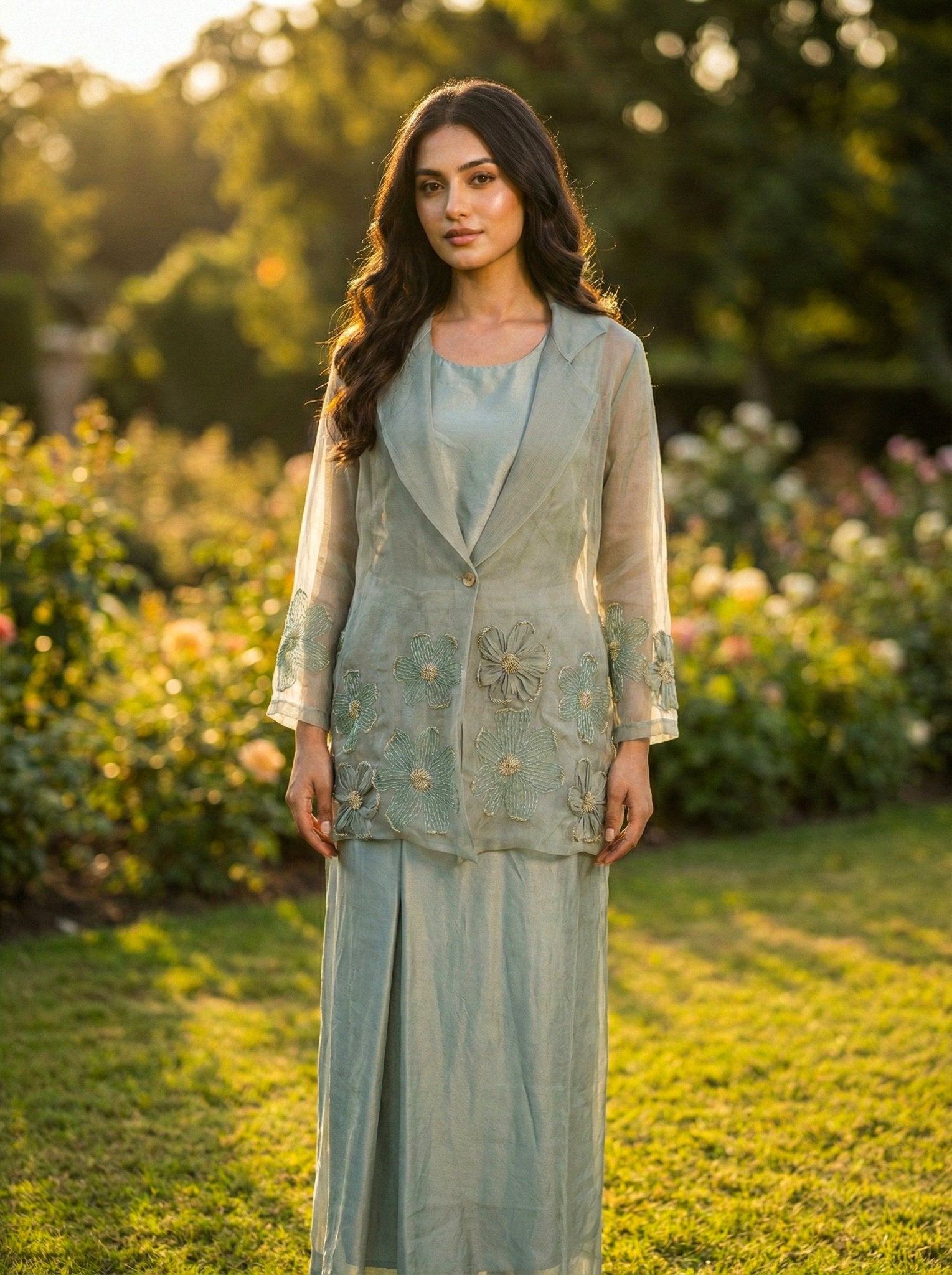 Organza 3 Piece Set for Women - SOL BY SMITHA