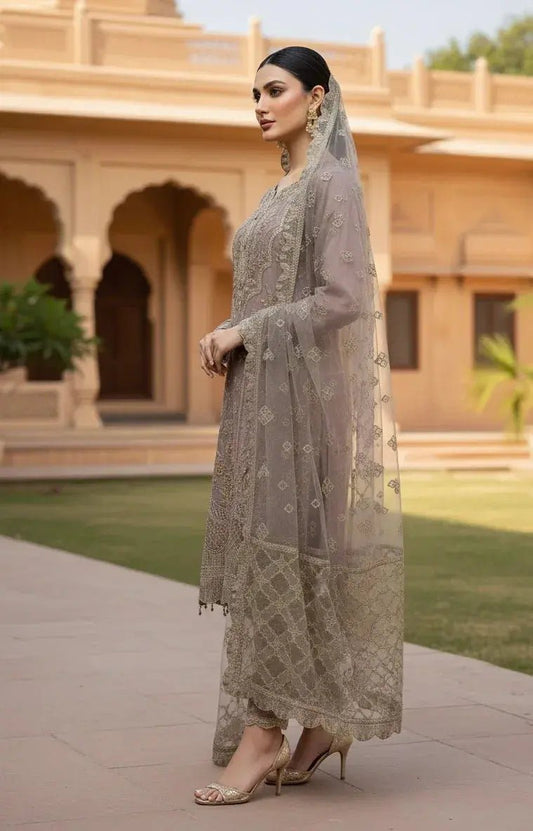 Pakistani Embroidered Organza 3 - Piece Suit - SOL BY SMITHA