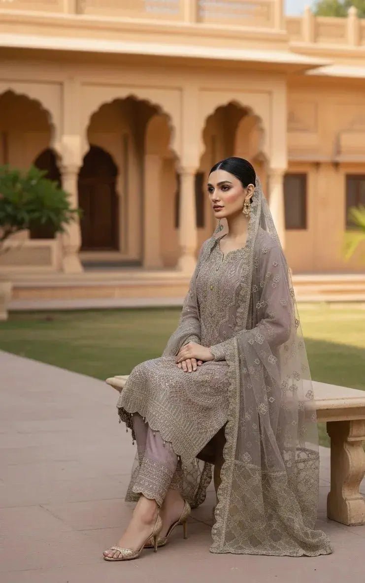 Pakistani Embroidered Organza 3 - Piece Suit - SOL BY SMITHA