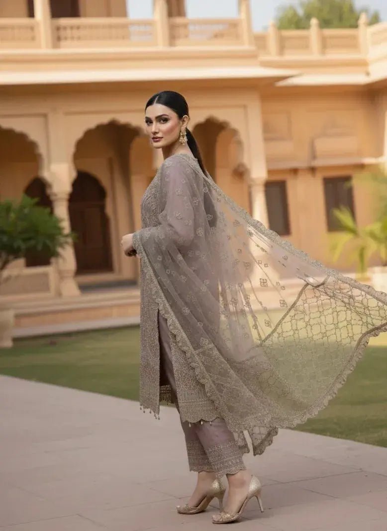 Pakistani Embroidered Organza 3 - Piece Suit - SOL BY SMITHA