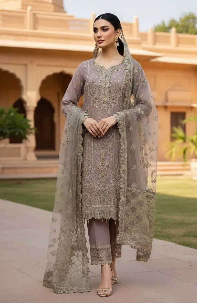 Pakistani Embroidered Organza 3 - Piece Suit - SOL BY SMITHA