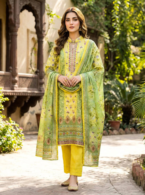 Pakistani Suits – 3 - Piece Soft Cotton Summer Set for Women - SOL BY SMITHA