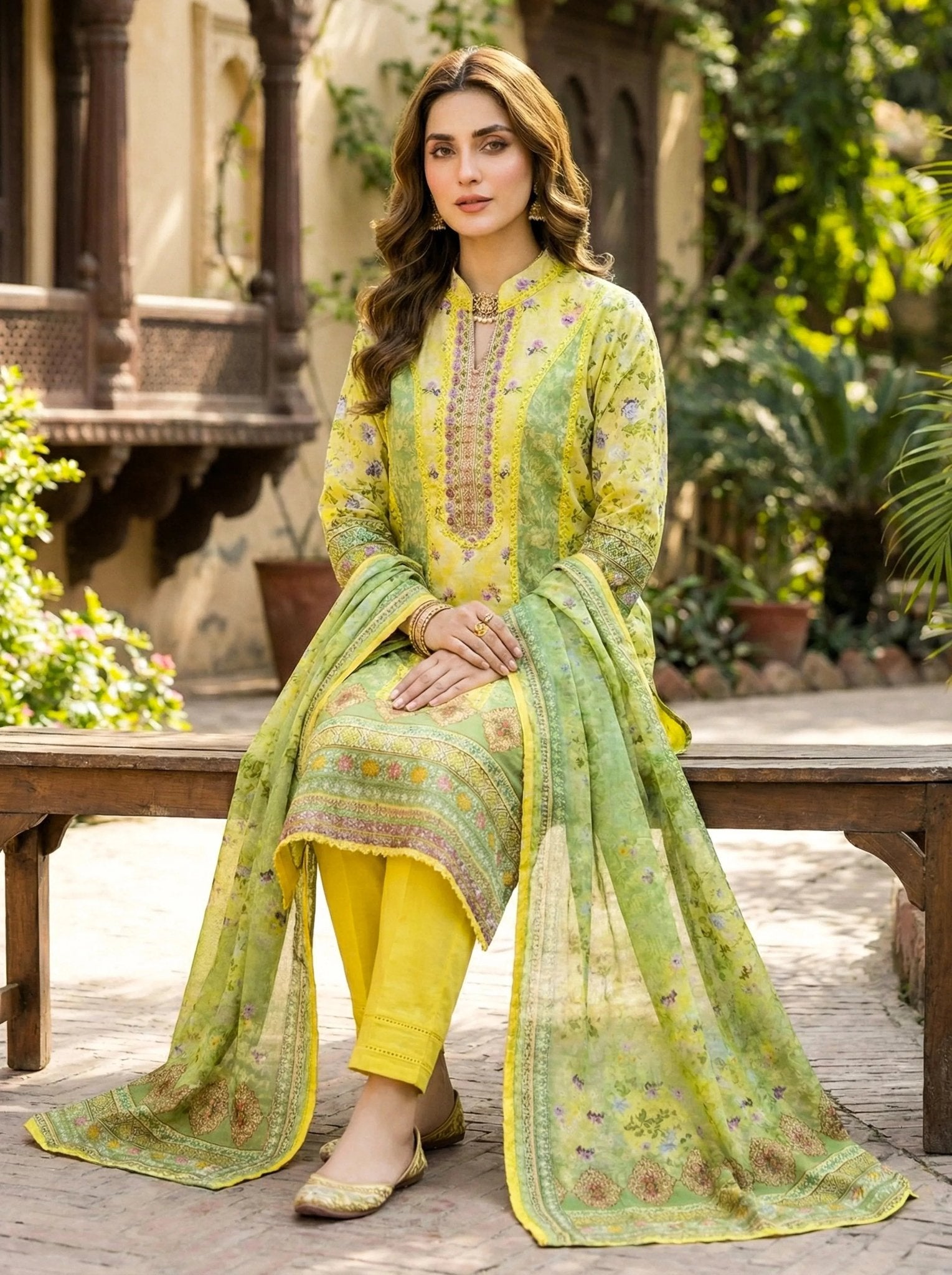 Pakistani Suits – 3 - Piece Soft Cotton Summer Set for Women - SOL BY SMITHA
