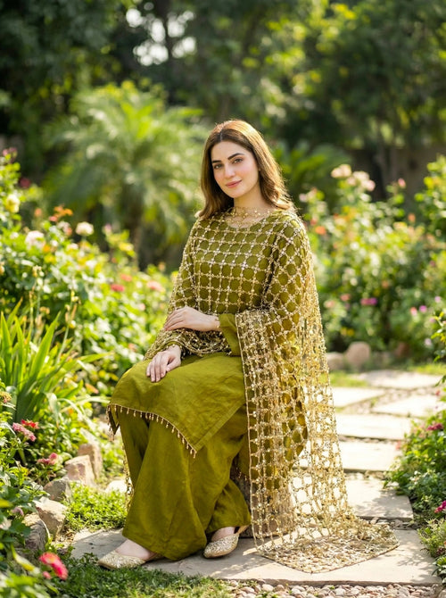 Party Wear Fancy Salwar Suit Set for Women | Festive Designer 3 Piece - SOL BY SMITHA