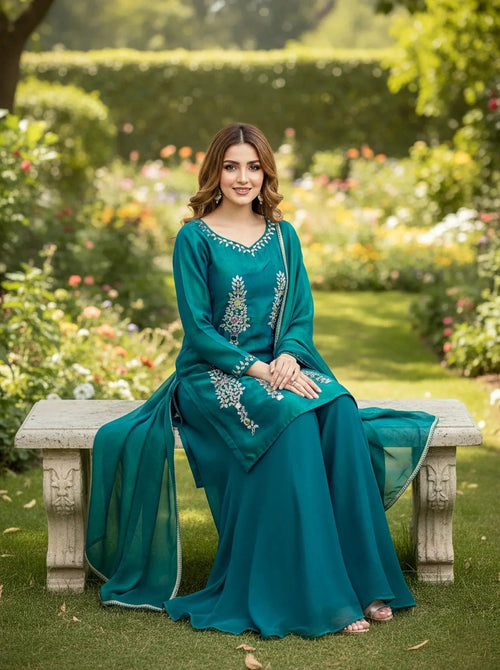 Party Wear Fancy Salwar Suit Set for Women | Festive Designer 3 Piece - SOL BY SMITHA