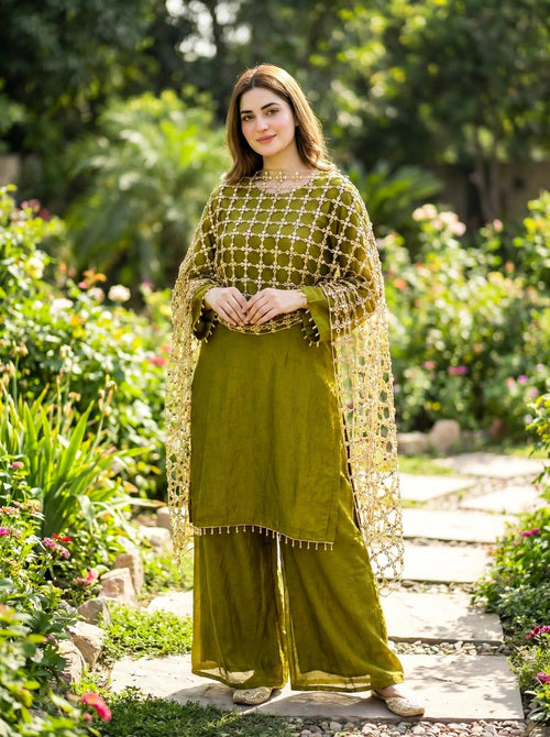 Party Wear Fancy Salwar Suit Set for Women | Festive Designer 3 Piece - SOL BY SMITHA