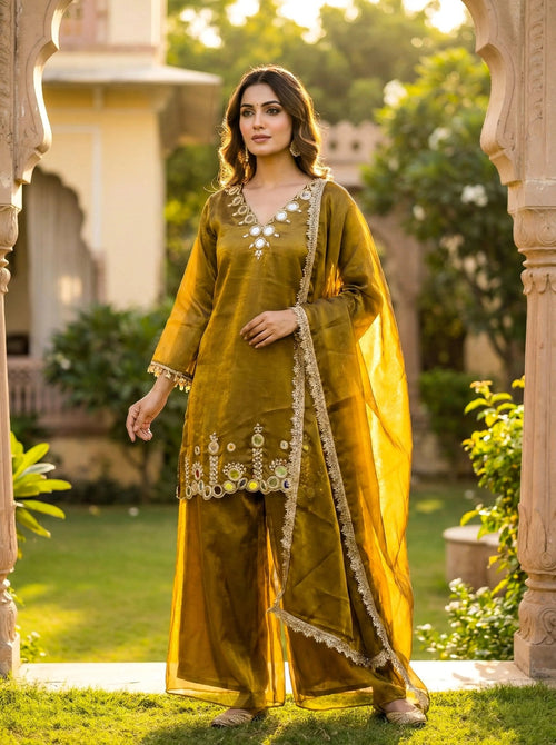 Party Wear Fancy Salwar Suit Set for Women | Festive Designer 3 Piece - SOL BY SMITHA