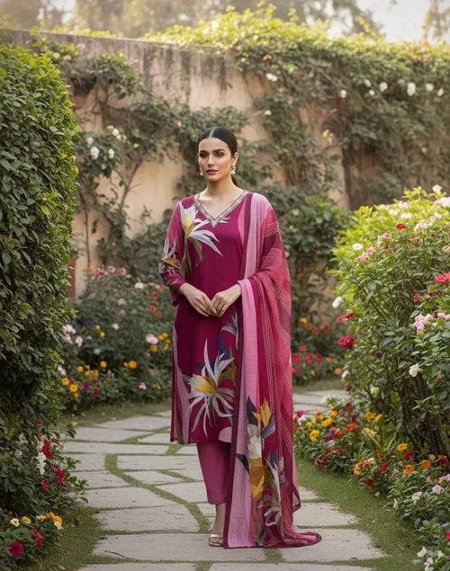 Pink Floral Print Dress - SOL BY SMITHA