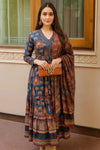 Plain Cotton Anarkali Kurta in Angrakha Style - SOL BY SMITHA