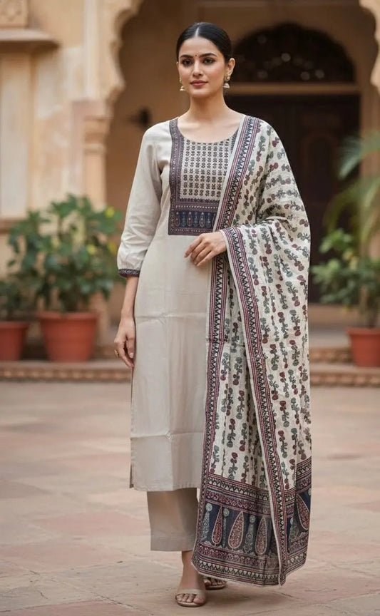 Plain Salwar Suit Printed - SOL BY SMITHA