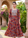 Printed Long Kurta for Women | Flared Ethnic Kurta in 2 Colors - SOL BY SMITHA