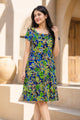Printed Lycra Knee - Length Frock - SOL BY SMITHA